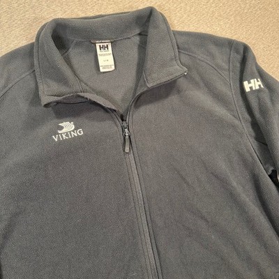 Helly Hansen HH Fleece Jacket Full Zip Mens L Polartec Navy Blue Outdoors LOGO