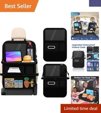 Family Friendly Car Organizer with Foldable Tray & 7 Pocket Storage System