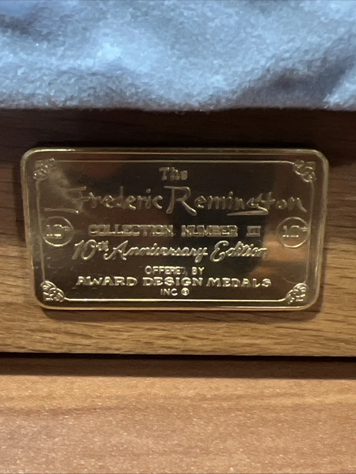 Frederick Remington Collection III 4 Brass Belt Buckles Award Design Metals 1982 - Image 3 of 4