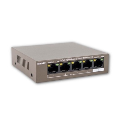 Tenda TEG1105P-4-63W PoE Switch 5 Port Gigabit 63W VLAN Desktop