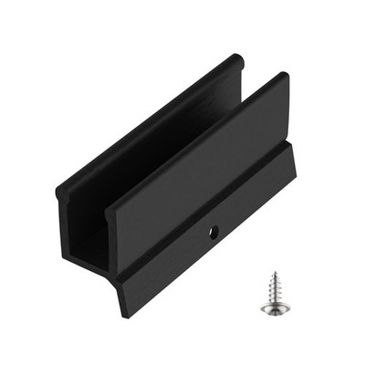 PalpitateC Black Sliding Shower Door Bottom Guide with Screw SHDG3,