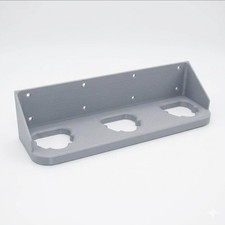Milwaukee M12 Battery Holder Mount Light Grey Holds 3 Batteries - 3D Printed