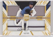 2019 Panini Elite Extra Edition Triple Silhouettes Gold 63/99 Deivi Garcia uk2