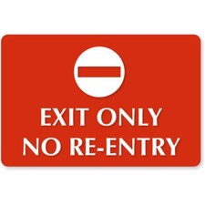 Exit Only Aluminum Weatherproof Sign b01510