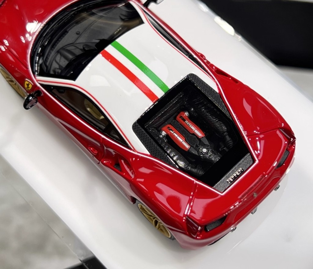 car's lounge 1/64 フェラーリ488gtb 赤 Cars' lounge 1:64 488 GTB Rosso Corsa Limited399 Resin Model