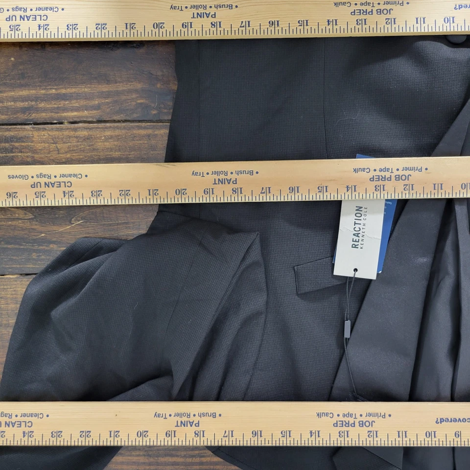 Kenneth Cole Reaction Men's Sport Coat Blazer Two Button Black Stretch 40L NEW - Image 3 of 4
