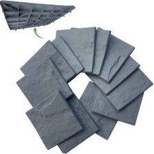 Garden Stepping Stones Plastic Tiles Pack of 4, Pathway Tiles for Outdoor Use
