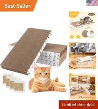 Durable Double-Sided Cat Scratch Pad for Indoor Small Medium Cats - 4 Pack