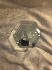 Hexagon Glass Candle Holder 5 1/2  inch