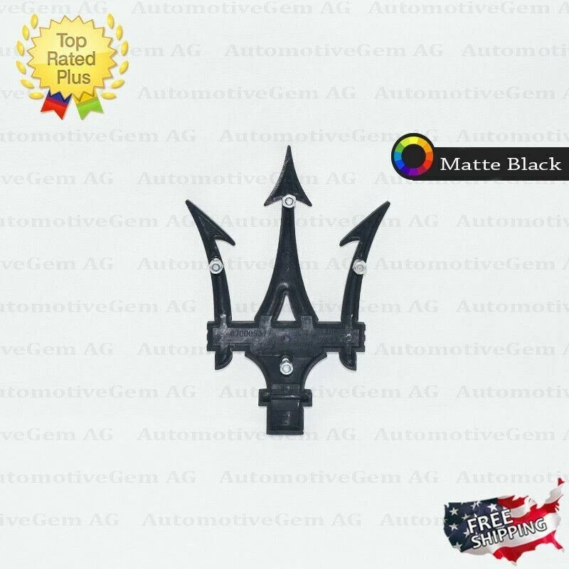 Maserati Negro Mate Parrilla Frontal Emblema Tridente Logo Insignia Símbolo 670005377 Foto 2 de 4