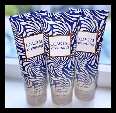 Bath & Body Works Coastal Dreaming 8 oz Ultimate Hydration Body Cream x3