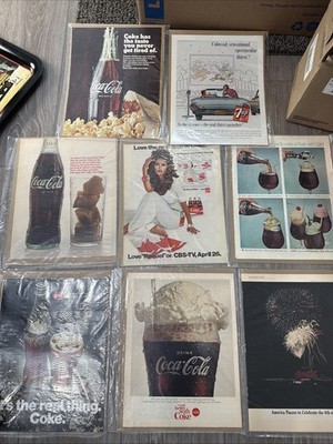 Lot Of Vintage Coca Cola Magazine Ads From the 50s, 60s And 70s Raquel Welch