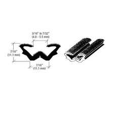 Door Glass Run Channel Seal All-rubber Flexible Flocked Universal Weatherstrip