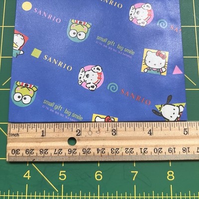 5) 1993 Vintage Blue Sanrio Paper Gift Bags 5x9