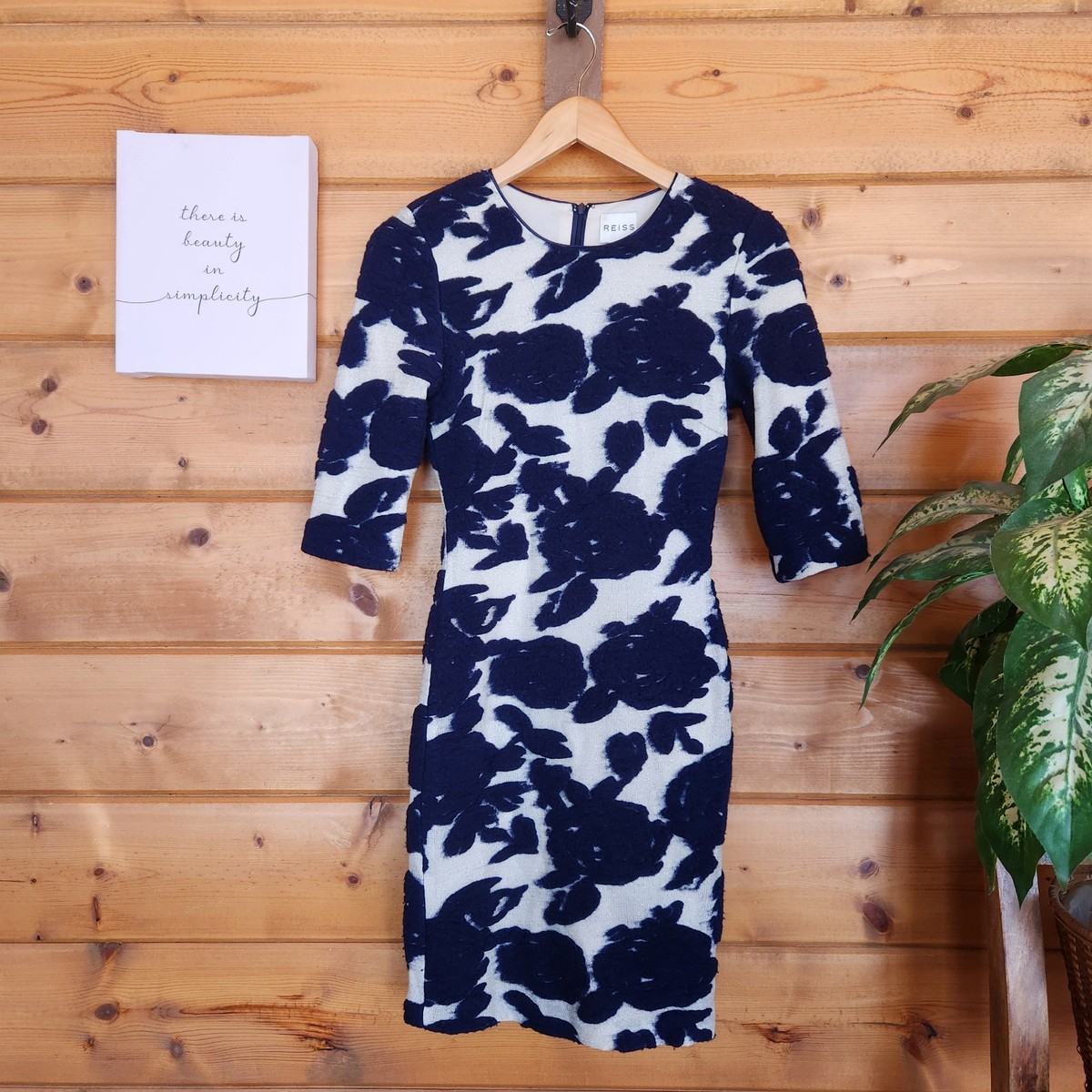 reiss blue and white dress Reiss