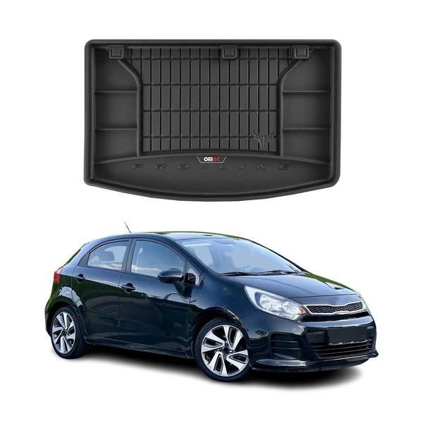 Omac Gummi Kofferraumwanne FüR Kia Rio 2011-2017 TPE Laderaumwanne Schwarz-image