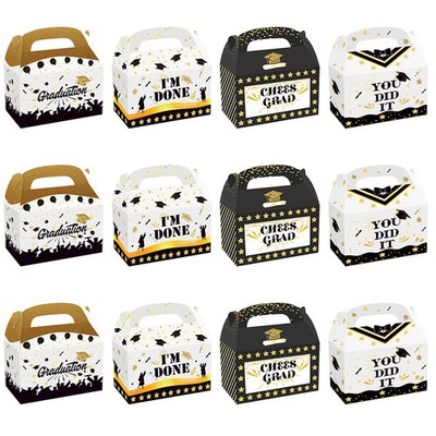  12 Stück leere Geschenkboxen Abschlussfeier Candy Chocolate Biscuits Cookies