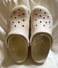 Crocs Classic Unisex Adult Clog Shoes Pink/White W10/M8 Slip On Strap T5