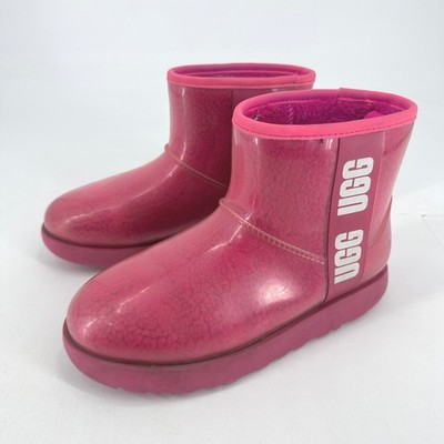 UGG Australia Women's Pink Jelly Rain Boots Size 7