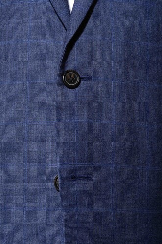 42R Lauren Ralph Lauren Blue Glen-Plaid Soft Wool 2-Piece Suit 34x30 Trousers L - Picture 5 of 15