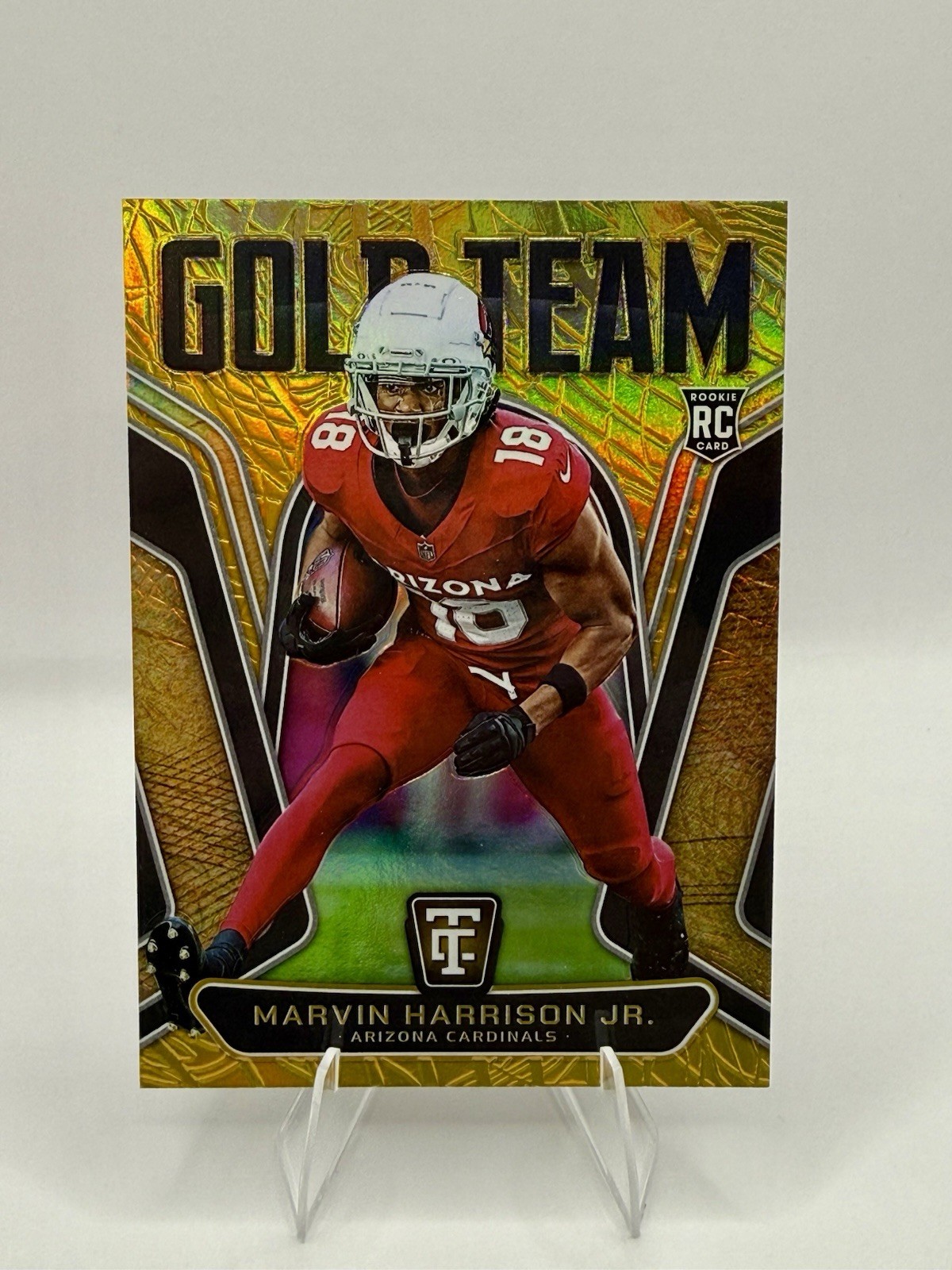 Marvin Harrison Jr. Panini Totally Certified Gold Team #15 Mirror Platinum Gold
