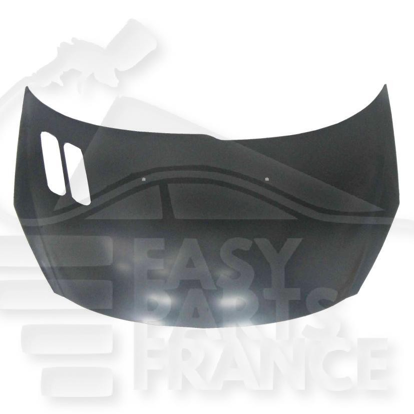 Capot moteur avant pour Peugeot 206 Plus de 2009 en acier noir à peindre