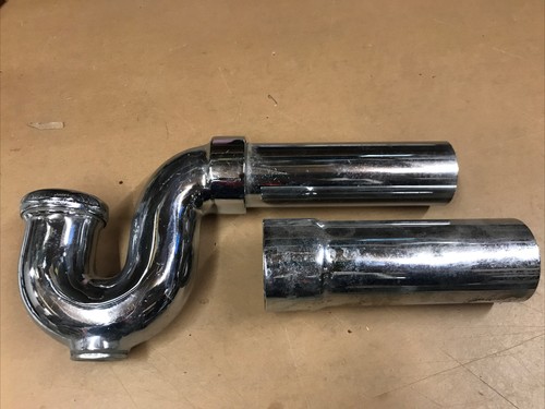 Heavy Duty Regulation Cast Brass P-Trap 1-1/2 X 1-1/2 Chrome 5”extension/ W 2”ex
