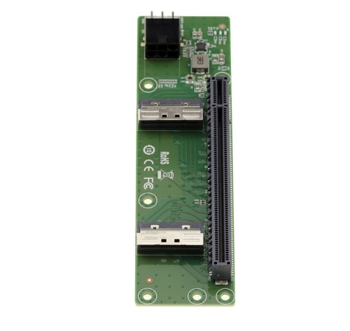 Carte 2 ports MCIO 8i vers PCIe Gen 5.0 x8 ou x16 pour délocaliser un port PCIe - 第 4/4 張圖片