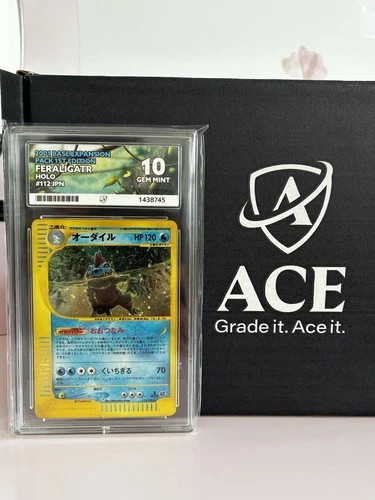 Feraligatr 2001 Japanese Base Expansion Pack 1st Ed Holo ACE Graded 112/128