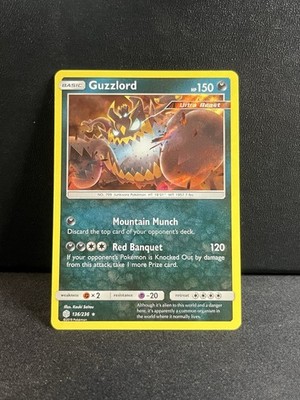 Guzzlord Holo #136/236 - SM - Cosmic Eclipse - NM SUN AND MOON RARE HOLO TCG