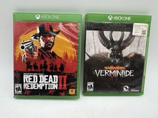 Xbox One Red Dead Redemption II & Warhammer Vermintide 2 Tested CIB Lot Game