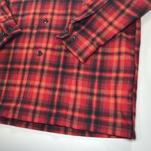 Pendleton Original Board Shirt Men’s Medium Wool Loop Neck Red Flannel Heritage - Picture 3 of 9