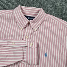 Ralph Lauren Shirt Mens XL Classic Fit Button Down Long Sleeve Striped Dress