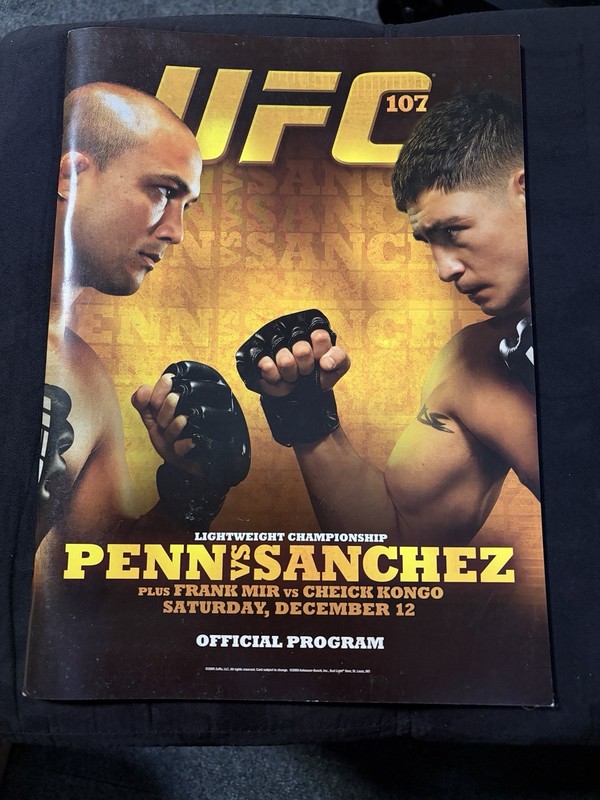 UFC 107 Official Program Penn Vs Sanchez