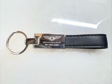 Bentley Key Chain Keyring Fob Stainless And Leather