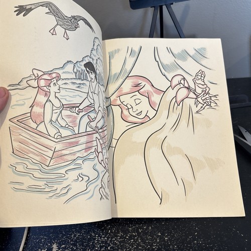 Vtg Golden 1989 Disney The Little Mermaid Paint With Water Coloring Book UNUSED - Picture 10 of 11