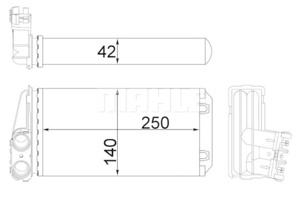 Mahle WäRmetauscher HeizungsküHler Innenraumheizung Behr AH 186 000S-image