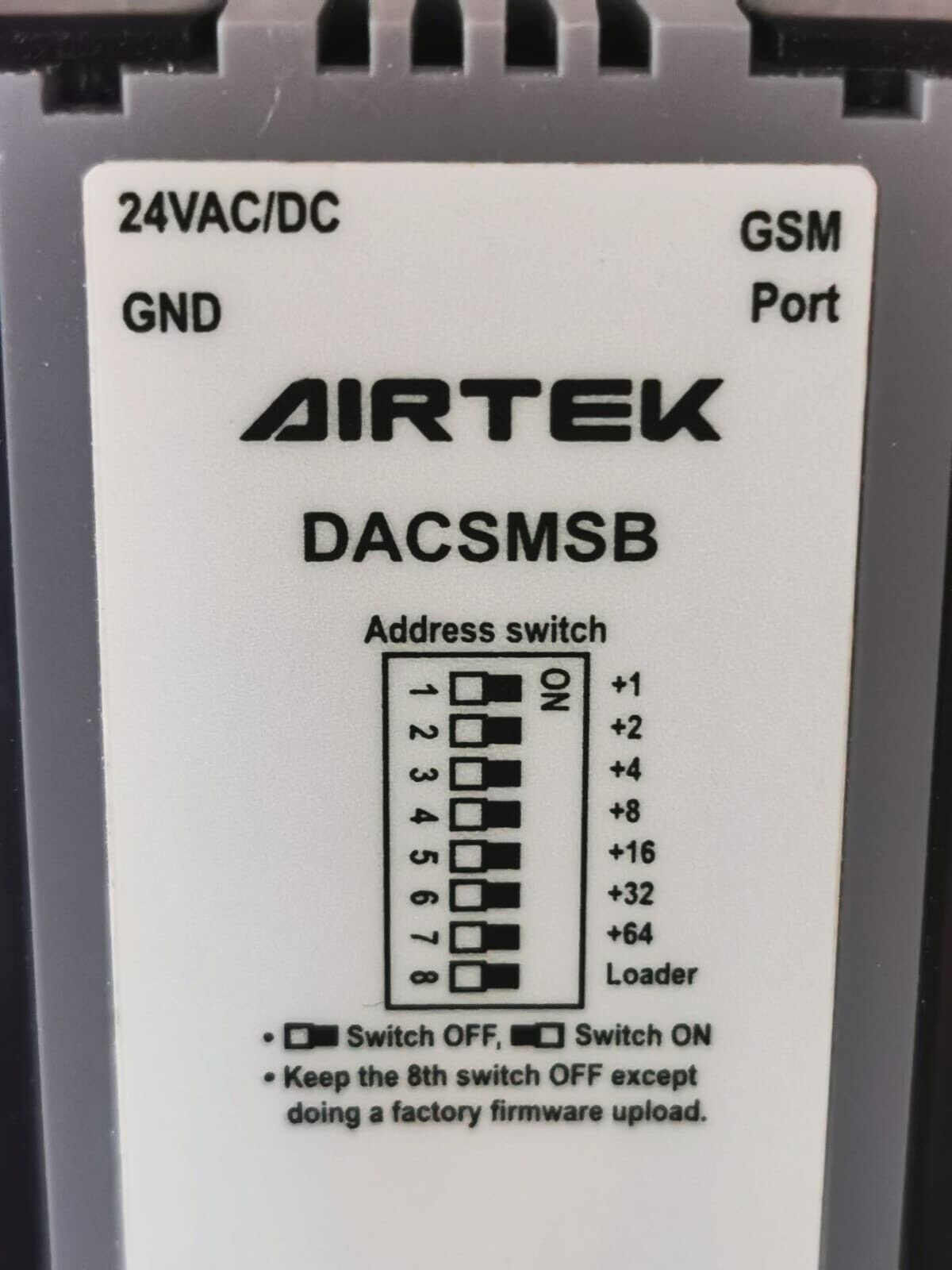 AIRTEK DACSMSB AIRTEK DACSMSB BACNET MSTP SMS ALARM MODULE 2