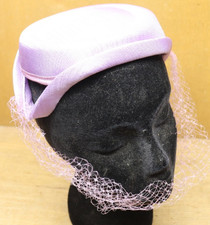 Vintage 1950's Light Purple Mess  Silk Fascinator Dress hat