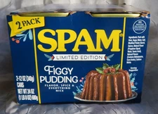 Spam Figgy Pudding Flavor Holiday Limited Edition PACK OF 2 -great gag gift