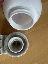 Bauhaus Alt Kugellampe Wand Decken Leuchten Milchglas Porzellan Sockel Fassung