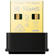 TP-LINK Archer T3U Plus 1300Mbps Wireless Dual-Band USB Adapter - Black