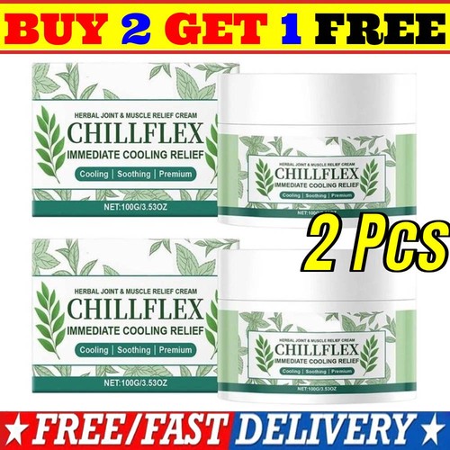 2X CHILLFLEX Menthol Soothing Cream Joint Activities Throughout The Body 3.5oz