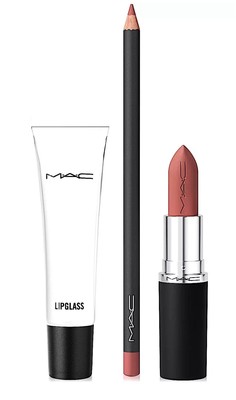 MAC Claim To Fame Lip Trio VELVET TEDDY Lipstick, Liner & Lip