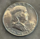 1948-D Franklin Half Dollar - BU - Brilliant Uncirculated - 90% Silver