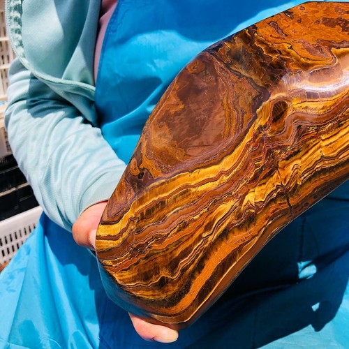 5.85LB Large Natural Tiger's Eye Stone Quartz Crystal Mineral Specimen Healing - Picture 6 of 16