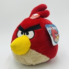 Angry Birds Red Bird 8" Plush Stuffed Animal Doll Figure Toy WITH SOUND Year2010