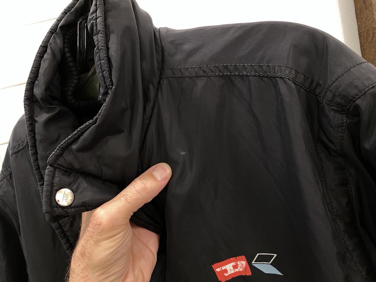 1990s/Y2K vtg DIESEL DENIM DIVISION blk ZIP PUFFER BOMBER 1990s/Y2K vtg DIESEL DENIM DIVISION blk ZIP PUFFER BOMBER