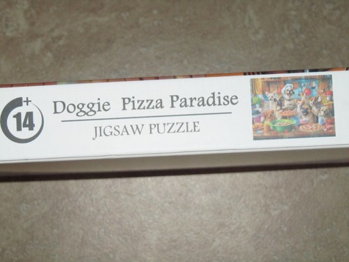 Puzzle 1000 pezzi cane pizza paradiso 20x27" cani - Foto 4 di 4