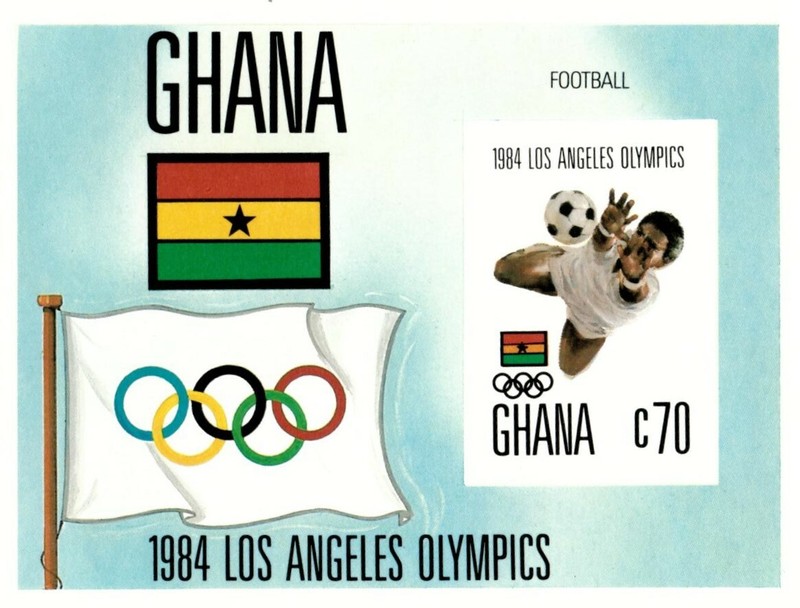 Ghana 1984 - SC# 938 LA Olympics, Soccer, Football - Imperf Souvenir Sheet - MNH